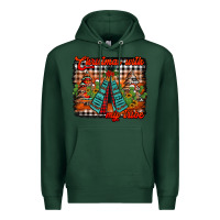 Sports Green christmas with my tribe Premium Hoodie - Jasminsmagicworld