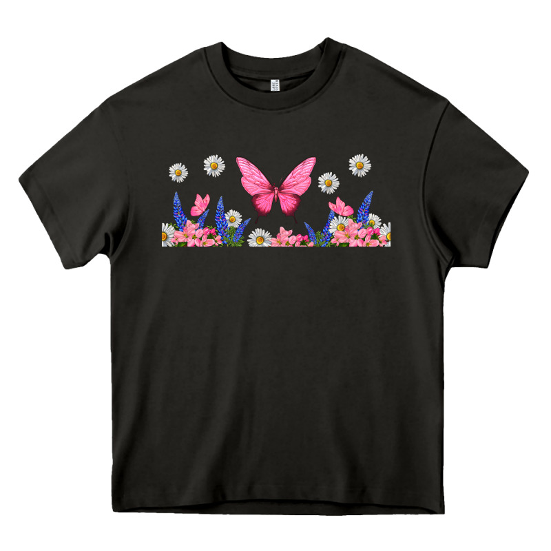 Butterflies And Flowers Heavy Core Tee by TumblerDesignByShophia | Teevron