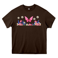 Chocolate Brown butterflies and flowers Heavy Core Tee - TumblerDesignByShophia