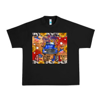 Black Fourth Of July Truck Urban Heavy Tee - FaDigitalArtStudio