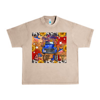 French Oak Fourth Of July Truck Urban Heavy Tee - FaDigitalArtStudio