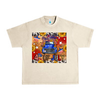 Sandshell Fourth Of July Truck Urban Heavy Tee - FaDigitalArtStudio
