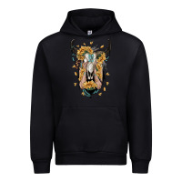 Black sunflower boho bull skull with hands Urban Hoodie - RanaPortraitStore