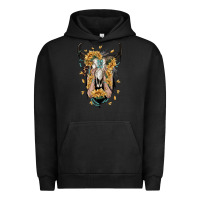 Pigment Black sunflower boho bull skull with hands Urban Hoodie - RanaPortraitStore