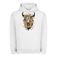 Pigment Lunar Rock sunflower boho bull skull with hands Urban Hoodie - RanaPortraitStore