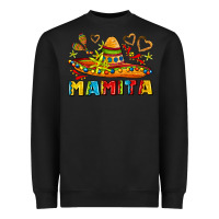 Black mamita and sombrero with lime flowers Heavyweight Sweatshirt - AdoDesignShop