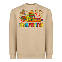 Mamita And Sombrero With Lime Flowers Heavyweight Sweatshirt | Teevron