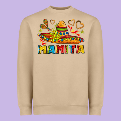 Mamita And Sombrero With Lime Flowers Heavyweight Sweatshirt Designed By Adodesignshop