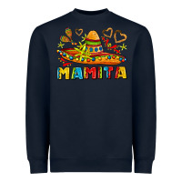 Navy mamita and sombrero with lime flowers Heavyweight Sweatshirt - AdoDesignShop