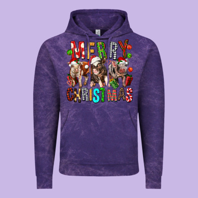 Merry Christmas Pigs Vintage Hoodie Designed By Fadigitalartstudio