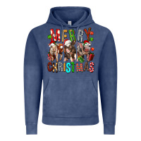 Vintage Denim Merry christmas pigs Vintage Hoodie - FaDigitalArtStudio