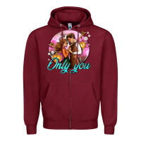 Burgundy only you and couple with keys Zipper Hoodie - AdoDesignShop