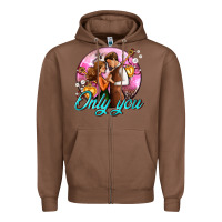 Chestnut only you and couple with keys Zipper Hoodie - AdoDesignShop