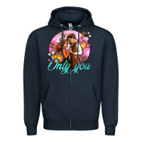 Navy only you and couple with keys Zipper Hoodie - AdoDesignShop