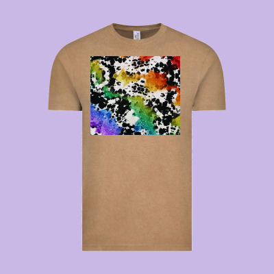 Rainbow Pride Cowhide Tumbler Vintage Tee Designed By Fadigitalartstudio