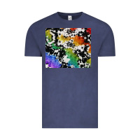 Vintage Denim rainbow pride cowhide tumbler Vintage Tee - FaDigitalArtStudio