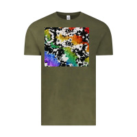Vintage Olive rainbow pride cowhide tumbler Vintage Tee - FaDigitalArtStudio