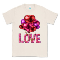 Natural Love heart balloons Valentine's Day Classic Tee - HowdyJamesFarm