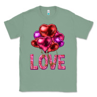 Sage Love heart balloons Valentine's Day Classic Tee - HowdyJamesFarm