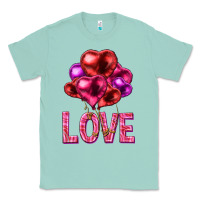 Seafoam Love heart balloons Valentine's Day Classic Tee - HowdyJamesFarm