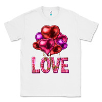 White Love heart balloons Valentine's Day Classic Tee - HowdyJamesFarm
