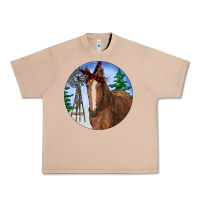 Burro Horse Christmas Urban Heavy Tee - RanaPortraitStore