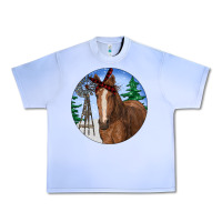 Grape Ice Horse Christmas Urban Heavy Tee - RanaPortraitStore