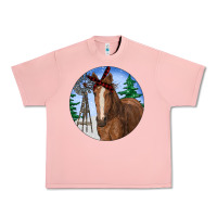 Salmon Horse Christmas Urban Heavy Tee - RanaPortraitStore