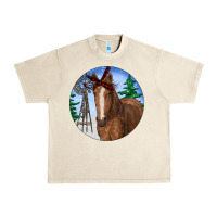 Sandshell Horse Christmas Urban Heavy Tee - RanaPortraitStore