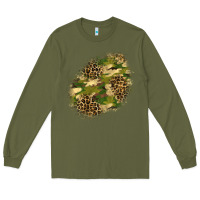 Army Green camouflage and leopard patch  5 Long Sleeve Tee - BundleAndBundleShop