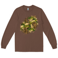 Chestnut camouflage and leopard patch  5 Long Sleeve Tee - BundleAndBundleShop