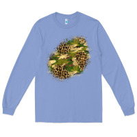 Colony Blue camouflage and leopard patch  5 Long Sleeve Tee - BundleAndBundleShop