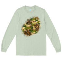 Matcha camouflage and leopard patch  5 Long Sleeve Tee - BundleAndBundleShop