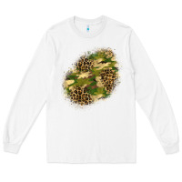 White camouflage and leopard patch  5 Long Sleeve Tee - BundleAndBundleShop