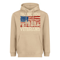 Mushroom Thank You Veterans American Flag Patriotic Heavyweight Hoodie - baoMotion