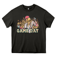 Asphalt game day baseball leopard Heavy Core Tee - HowdyJamesFarm