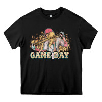 Black game day baseball leopard Heavy Core Tee - HowdyJamesFarm
