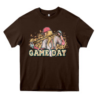 Chocolate Brown game day baseball leopard Heavy Core Tee - HowdyJamesFarm