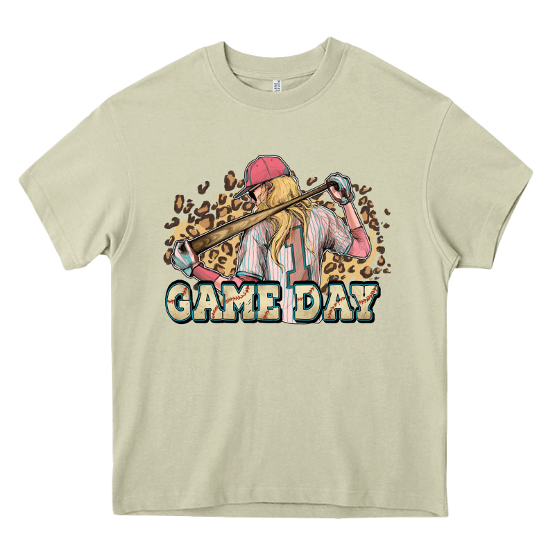 Game Day Baseball Leopard Heavy Core Tee by HowdyJamesFarm | Teevron