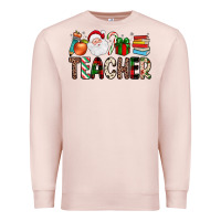 Pale Pink teacher christmas Premium Sweatshirt - JahusDesignShop