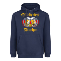 Navy Oktoberfest Munich Heavyweight Hoodie - baoMotion