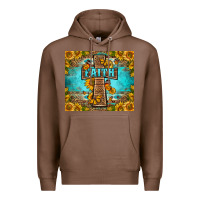 Chestnut Western Faith Cross Butterfly Premium Hoodie - LillyAllenDesigns