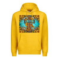 Lemon Western Faith Cross Butterfly Premium Hoodie - LillyAllenDesigns