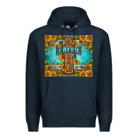 Navy Western Faith Cross Butterfly Premium Hoodie - LillyAllenDesigns
