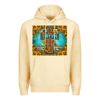 Pina Colada Western Faith Cross Butterfly Premium Hoodie - LillyAllenDesigns