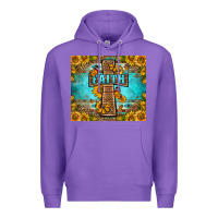 Purple Western Faith Cross Butterfly Premium Hoodie - LillyAllenDesigns