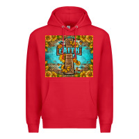Red Western Faith Cross Butterfly Premium Hoodie - LillyAllenDesigns