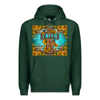 Sports Green Western Faith Cross Butterfly Premium Hoodie - LillyAllenDesigns