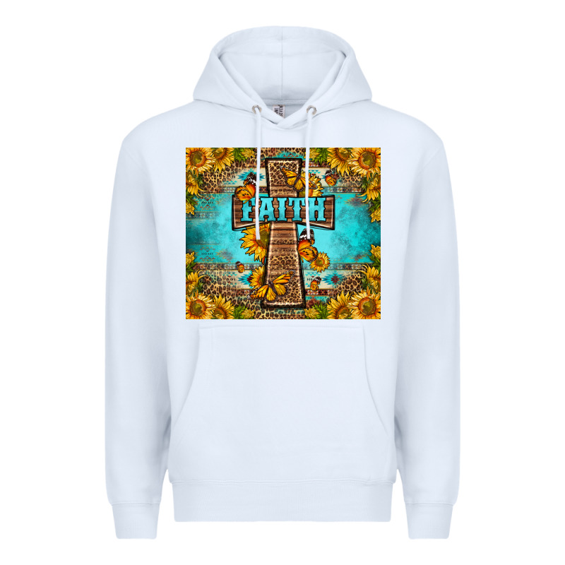 Western Faith Cross Butterfly Premium Hoodie by LillyAllenDesigns | Teevron