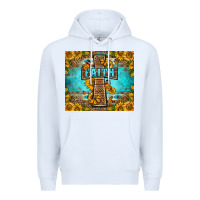 White Western Faith Cross Butterfly Premium Hoodie - LillyAllenDesigns
